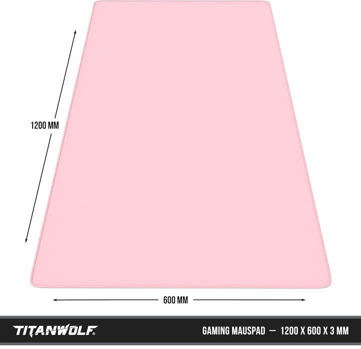 Titanwolf - XXXL Übergrösse Mauspad 1200x600mm, Gaming Mousepad Gross 120x60 cm Tischunterlage Large
