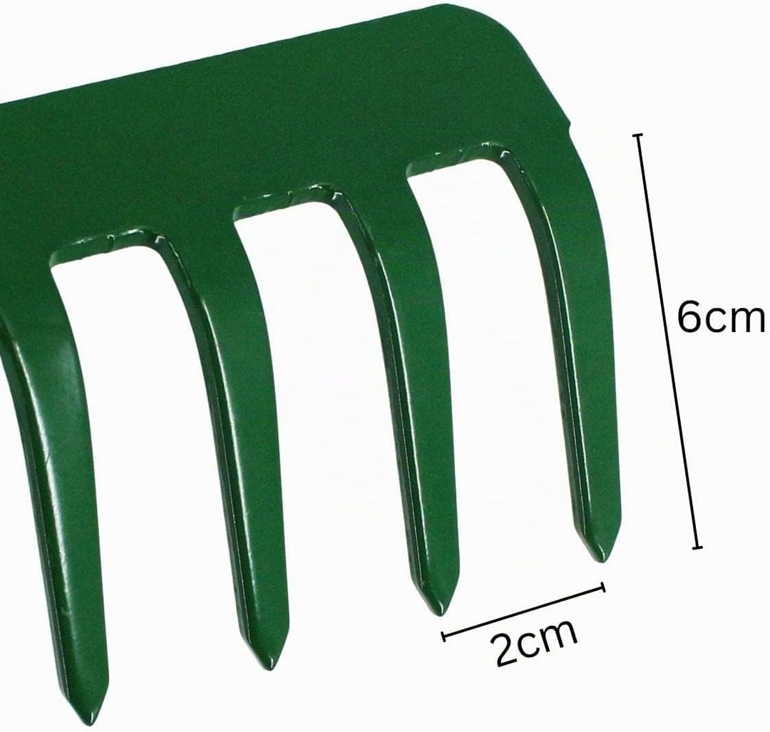 Rekord Gartenrechen (Stahl, pulverbeschichtet) - 16 Zinken Breite 39 cm - ohne Stiel, Laubrechen, Ra