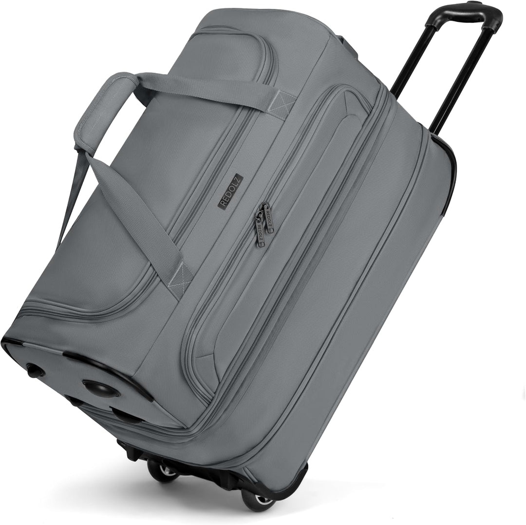 REDOLZ 2-Rollen MEDIUM Trolley-Reisetasche | Volumen mit Dehnfalte erweiterbar von 51 auf 64 Liter |