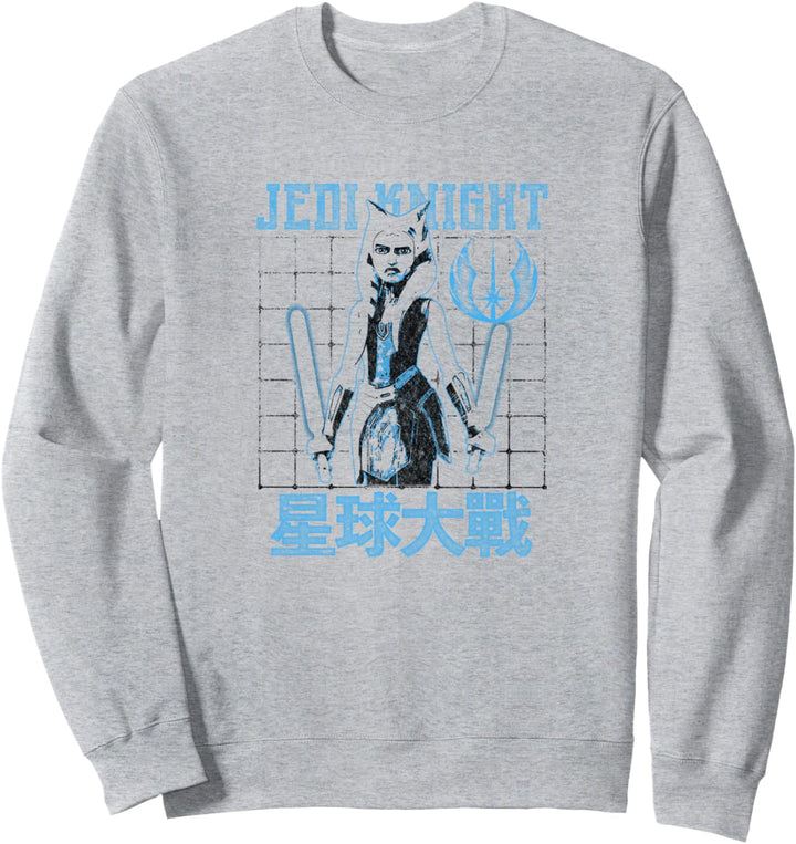 Star Wars Ashoka Clone Wars Transparent Blue Grid C1 Sweatshirt