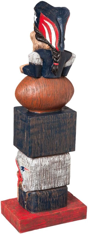 Team Sports America NFL Unisex NFL Tiki Totem New England Patriots 5.5" x 16" Braun, New England Pat