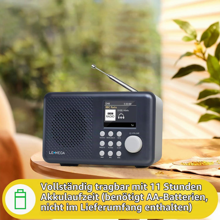 DAB-Radio mit Farbdisplay I DAB+ Tragbares Bluetooth-Radio I Digitale Radios mit Netzanschluss I UKW