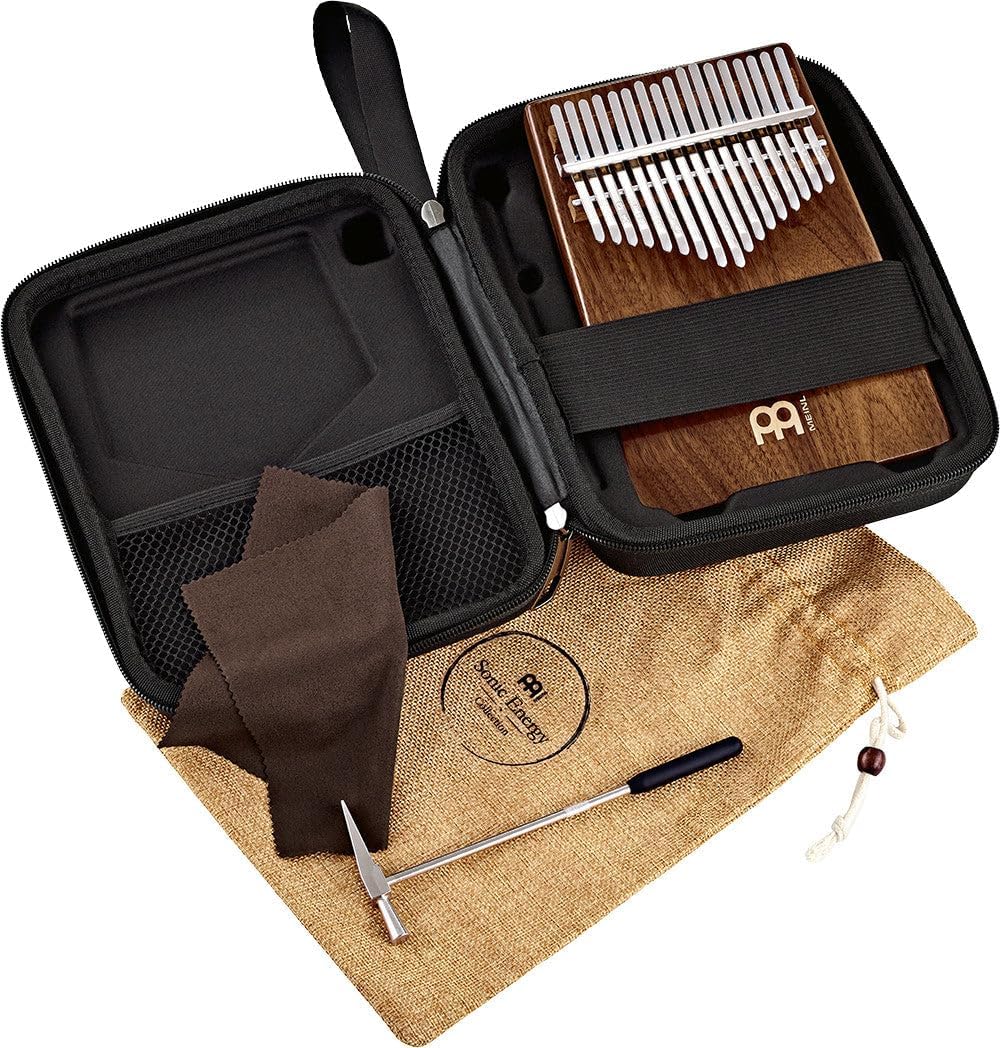 Sonic Energy Massivkörper Kalimba – C-Dur, 17 Töne – Schwarzes Walnussholz – Für Meditation, Yoga, P