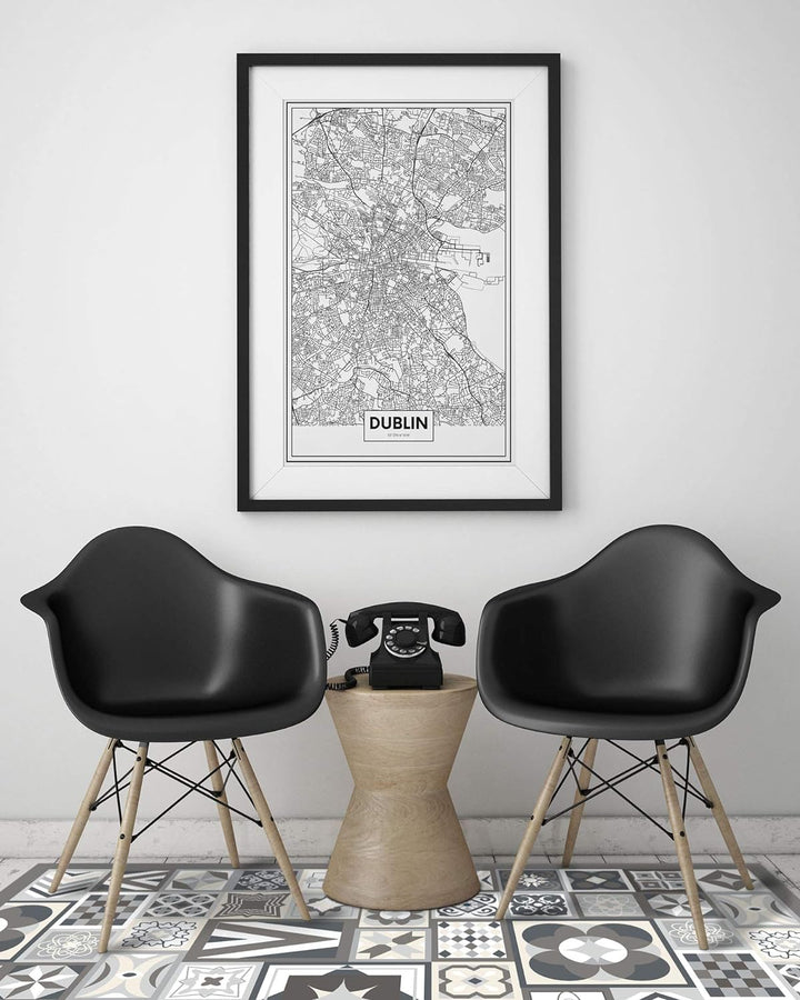 Panorama Vynilteppich Hydraulic Fliesen 2 Grau Farbe - 60 x 110 cm - Waschbar rutschfest Küchenteppi