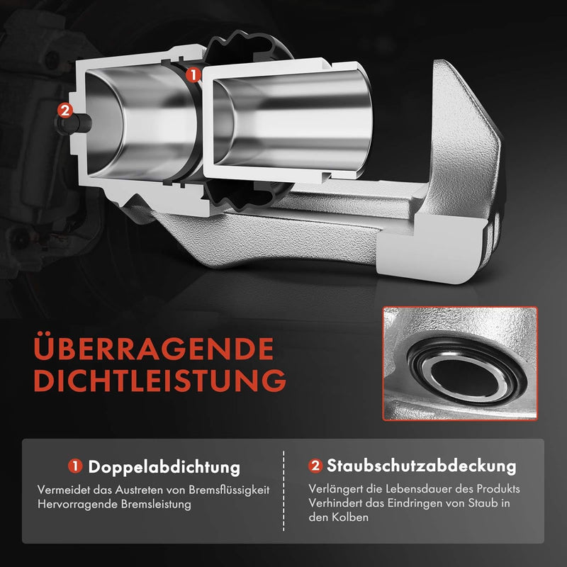 Frankberg Bremssattel Bremszange Vorne Rechts Kompatibel mit Lanos KLAT 1.3L 2002-2021 Replace