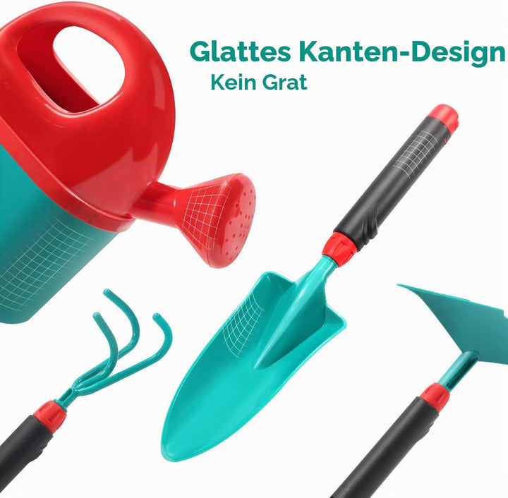 CUTE STONE Schubkarre für Kinder, Gartenwerkzeug-Set für Kinder, Gartenspielzeug mit Schubkarre, Han