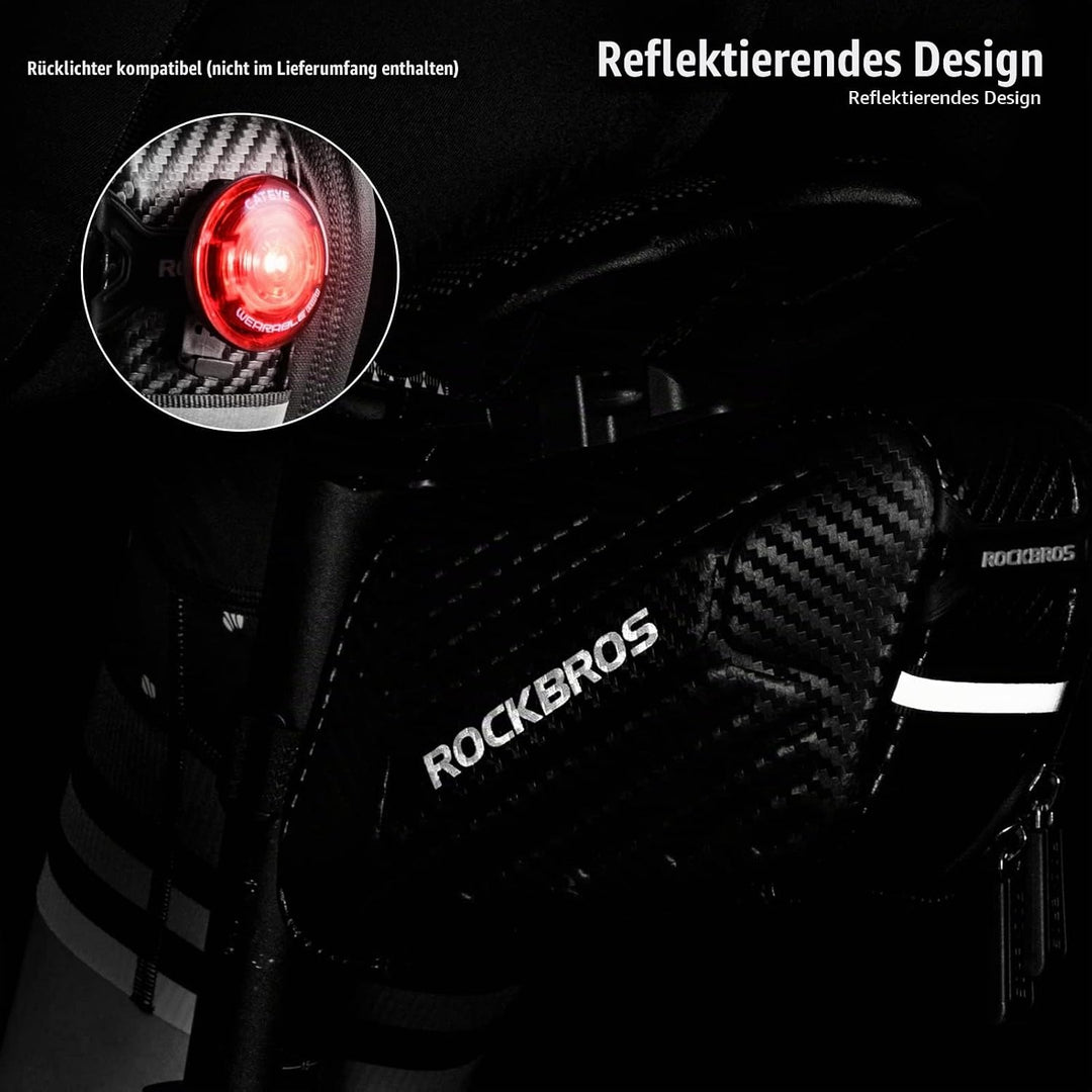ROCKBROS Fahrrad Satteltasche Fahrradsitz Tasche für MTB Rennrad Faltrad Wasserdicht Kratzfest ca.1,