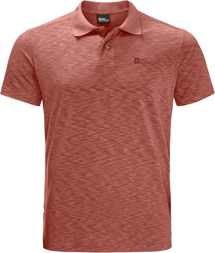 Jack Wolfskin Herren Travel Polo M Polo S Barn Red, S Barn Red