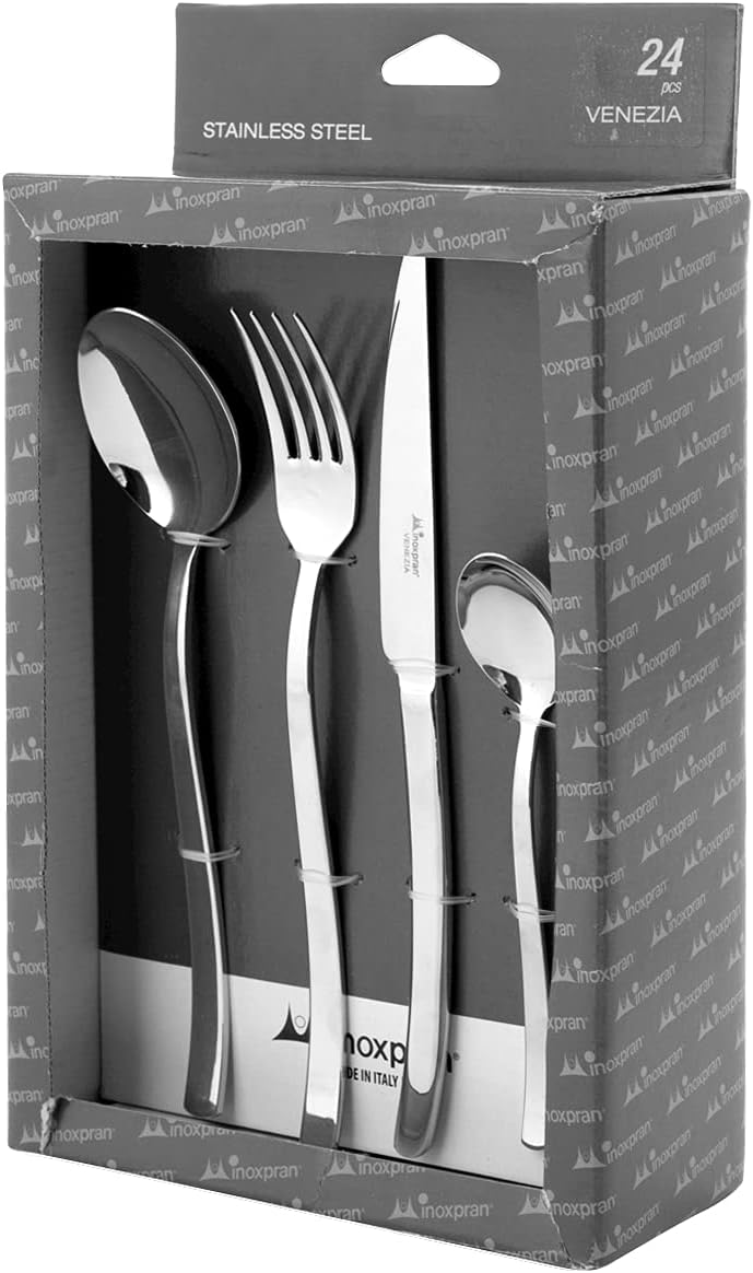 Inoxpran Besteck-Set, Venedig, Edelstahl, 24-teilig