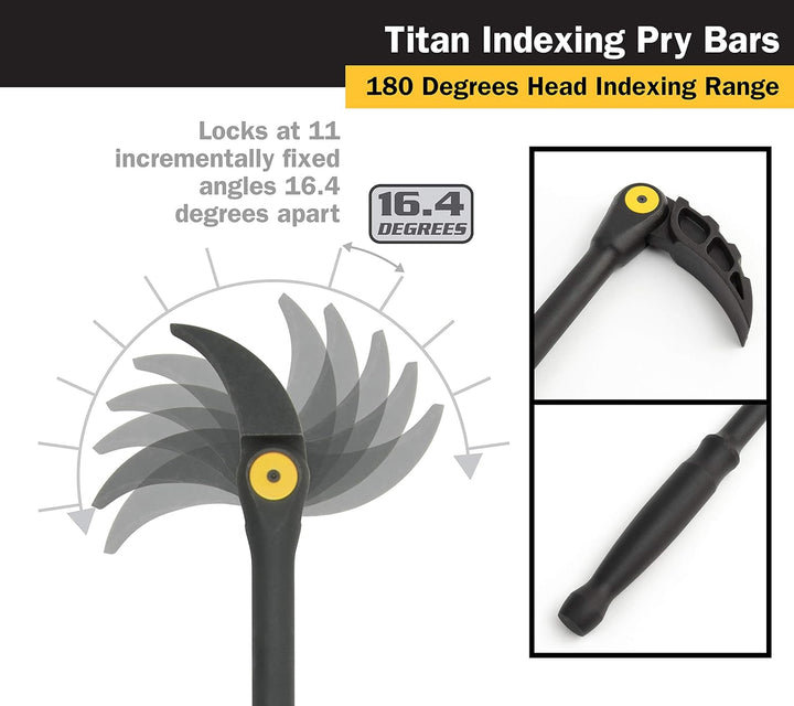 Titan Tools 17808 indexable Pry Bar, 17824 61 cm (24 Zoll), 61 cm (24 Zoll)