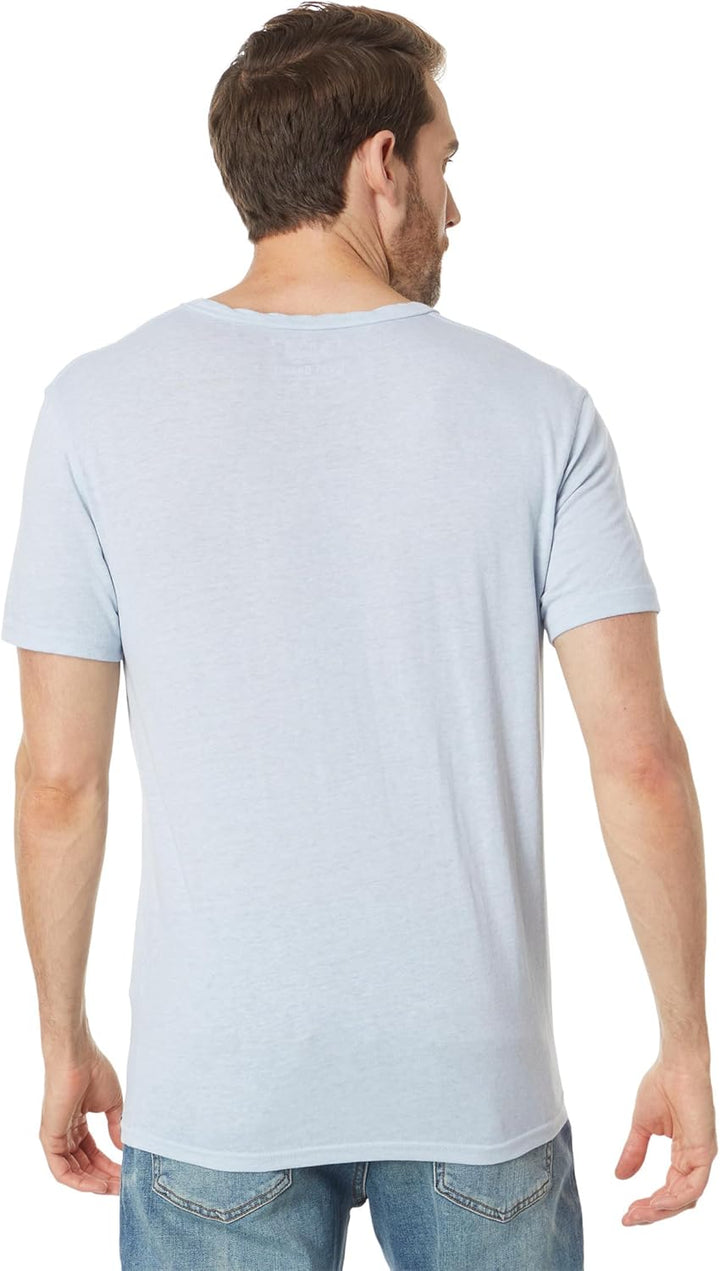 Lucky Brand Herren Venice Burnout Notch Neck Tee T-Shirt S Blau (Blue Fog), S Blau (Blue Fog)