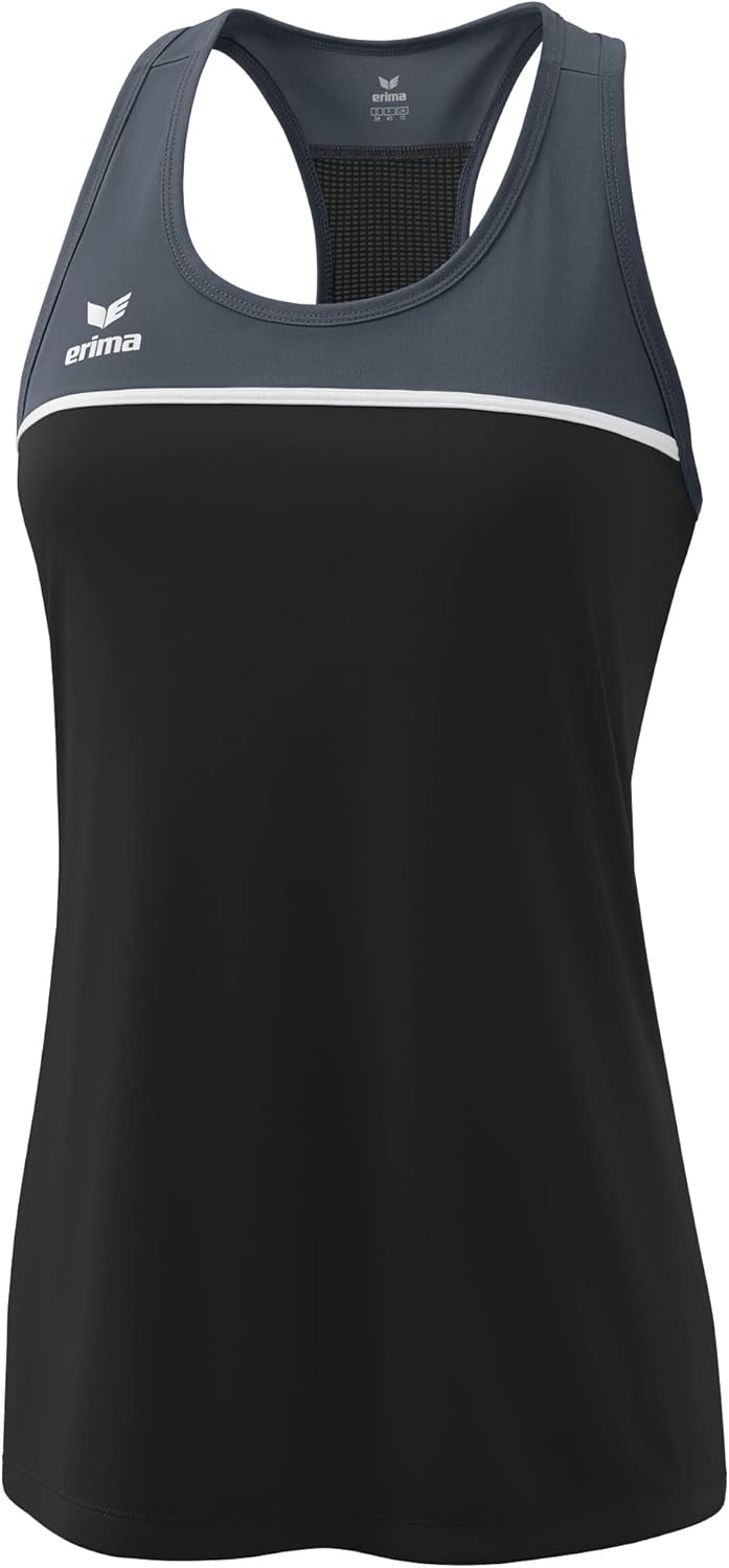 Erima Damen "CHANGE by erima" leichtes Tanktop 34 Black Grey/Slate Grey/Weiss, 34 Black Grey/Slate G