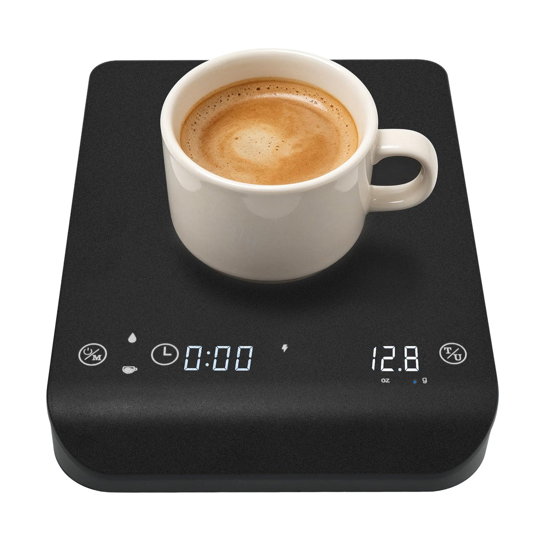 Kaffeewaage mit Timer für Espresso & Pour Over, 3 kg/0,1 g Präzisions-Digitalwaage, Auto-Timing, Tou