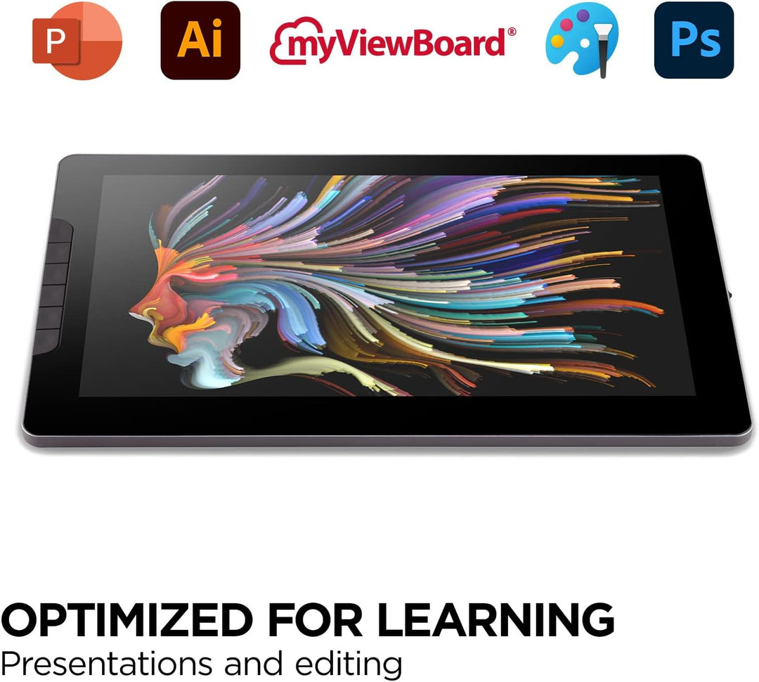 Viewsonic ID1330 (33,7 cm) (13,3 Zoll) PenDisplay Tablet zum Zeichnen und Schreiben (Full-HD, IPS Di