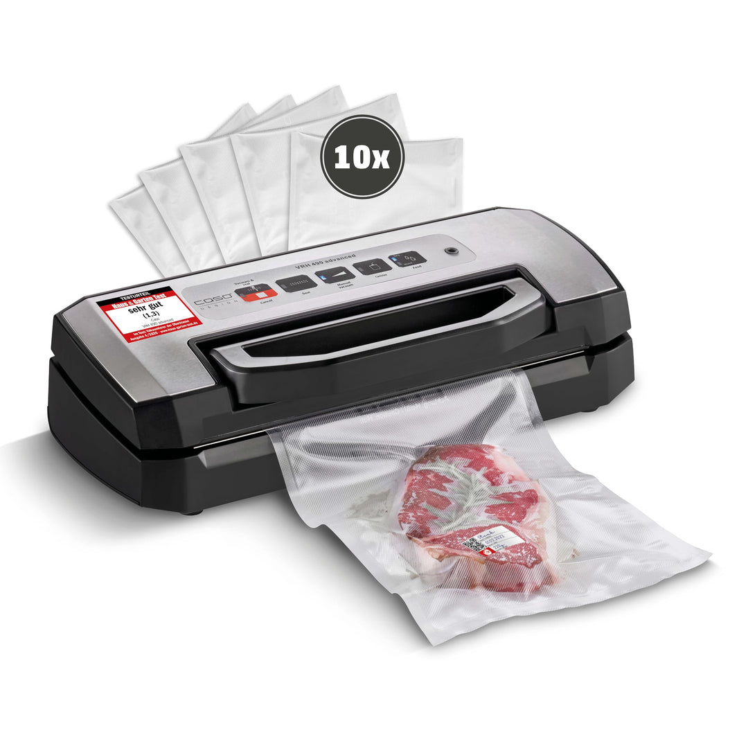 CASO VRH 490 advanced Vakuumierer - Folienschweissgerät, bis zu 100 Vakuumiervorgänge non-stop, prak