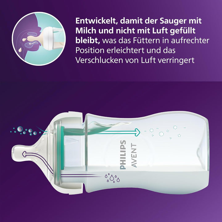 Philips Avent Babyflaschen mit AirFree Ventil, Geschenkset für Neugeborene – 4 Babyflaschen, ultra s