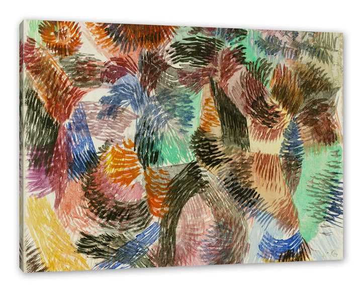 Paul Klee - Triebkraft des Waldes als Leinwandbild / Grösse: 120x80 cm / Wandbild / Kunstdruck / fer