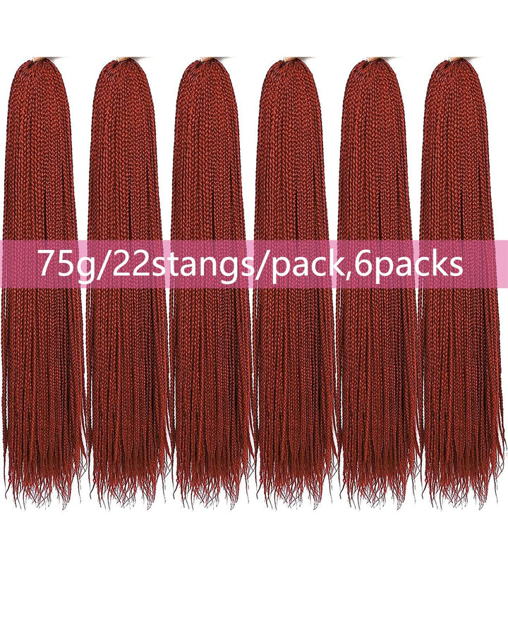 Box Crochet Braids Haarverlängerungen 6 Packs 24 Zoll Synthetische Flechtfrisur 22 Stränge/Pack Croc