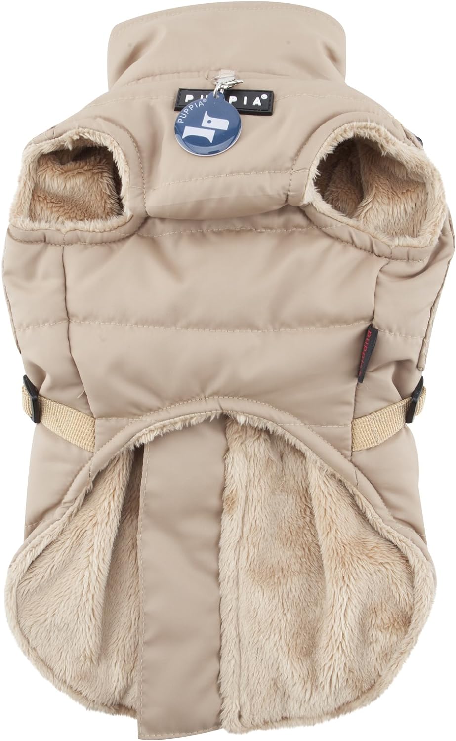 Puppia PAQD-VT1463 Wilkes, Wintermantel, L, beige Beige L Klassisch, Beige L Klassisch