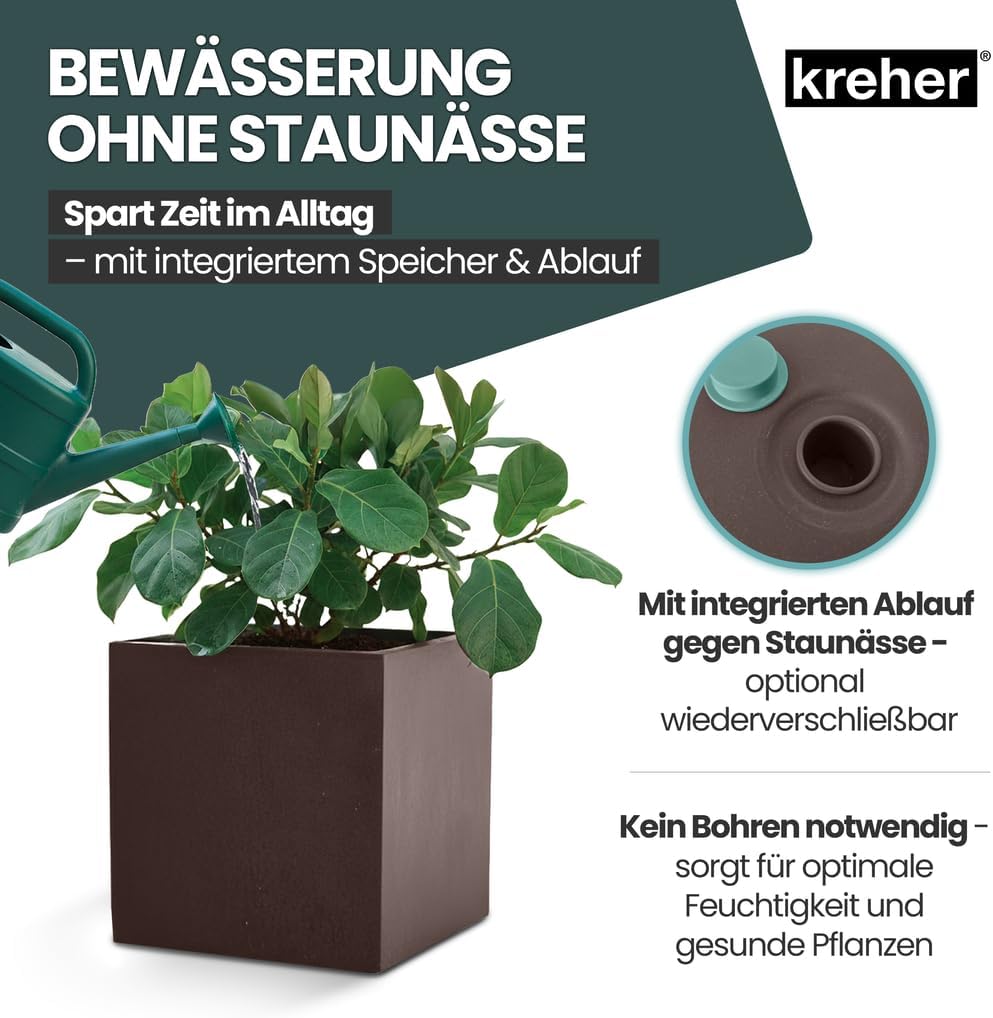 Kreher XL Pflanzkasten Millennium in verschiedenen Formaten und Farben. Tolle Naturstein Optik in Br