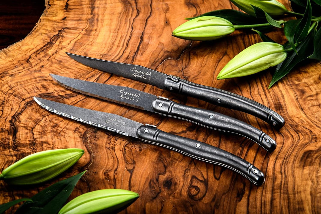 Laguiole Style de Vie Steakmesser Premium Line, 6-teilig, Stonewash