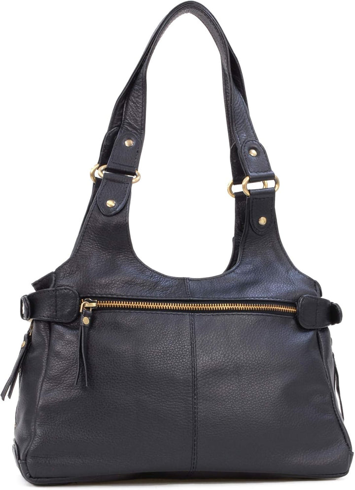 Catwalk Collection Handbags - Leder - Umhängetasche/Schultertasche - ROXANNA Schwarz, Schwarz
