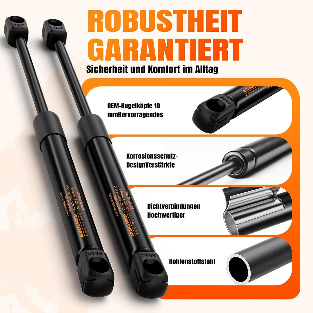 Heckklappendämpfer kompatibel mit VW Golf 5 (1K1, 2003–2008) | 2x Kofferraum Dämpfer Heckklappe Gasd
