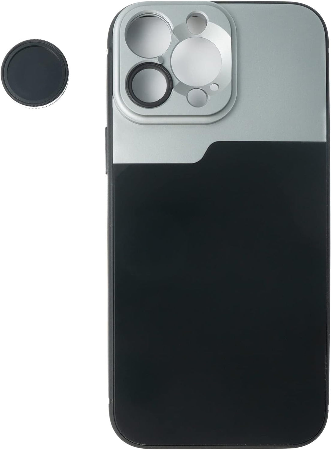 SYSTEM-S CPL Filter Circular Polarizer Linse mit Hülle Schwarz für iPhone 13 Pro Max