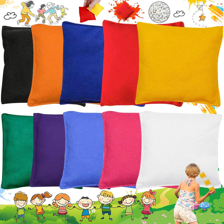 Oneroomone 10 Stück Cornhole Säckchen, Cornhole Spiel, Sackloch Spiel, Quadratische Wurfsäckchen Für