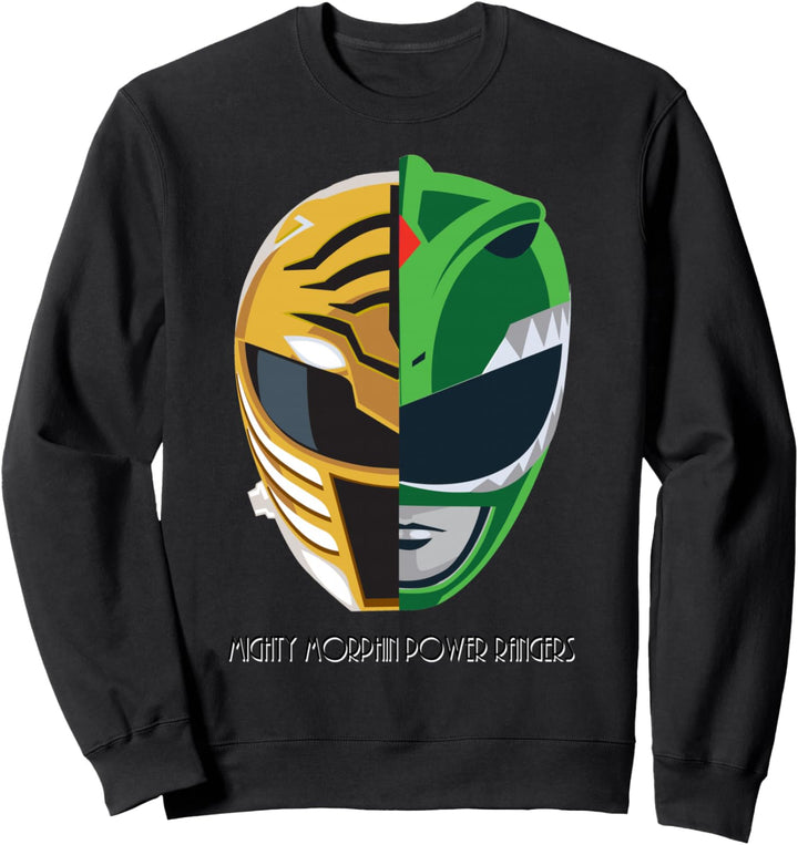 Power Rangers, Weiss, Grün, Ranger, Face Off Sweatshirt