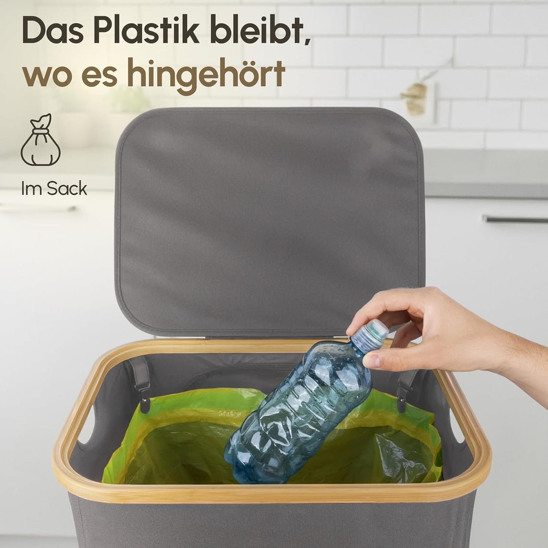 Gelber Sack Ständer 110L-Gelber Sack Mülleimer & Müllsackständer für gelbe Säcke - Premium Müllständ