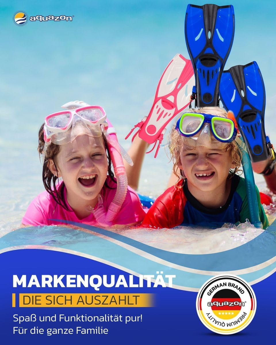 AQUAZON Style Verstellbare Flossen, Schnorchelflossen, Taucherflossen, Schwimmflossen für Kinder und