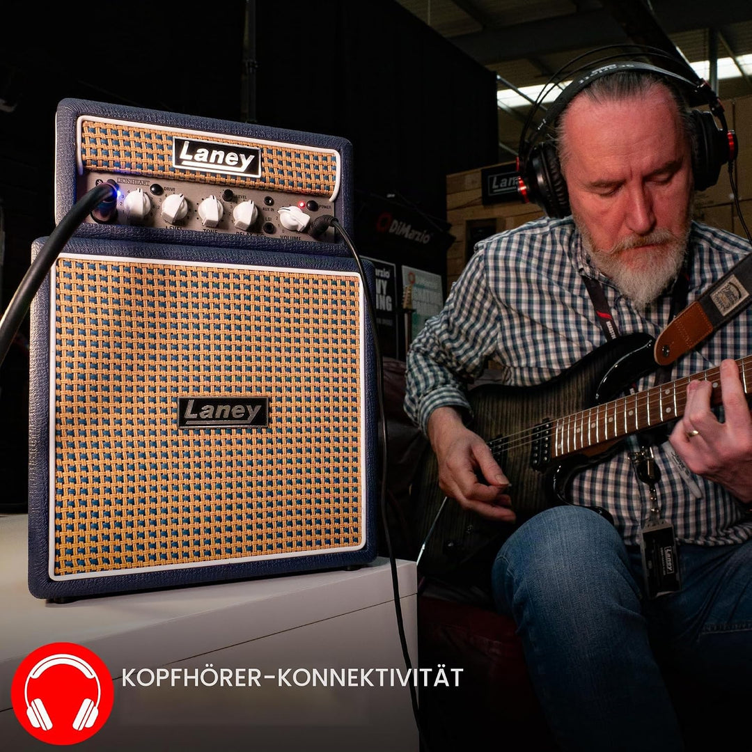 Laney MINISTACK Bluetooth- Batteriebetriebene Gitarren Amp mit Smartphone-Schnittstelle - Lionheart