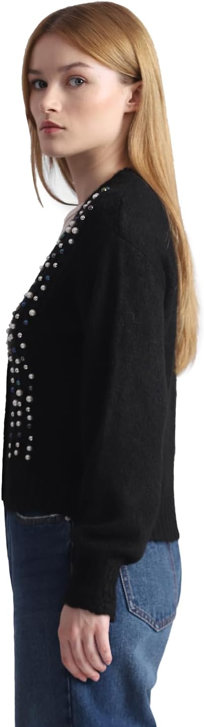 ONLY Damen Onlmarian Ls Cardigan KNT Strickjacke M Schwarz, M Schwarz