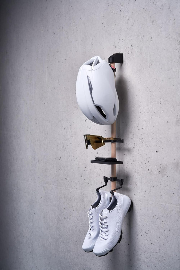 Bike Gear Rack, Wandhalterung für Helm, Sonnenbrille, Fahrradcomputer und Schuhe
