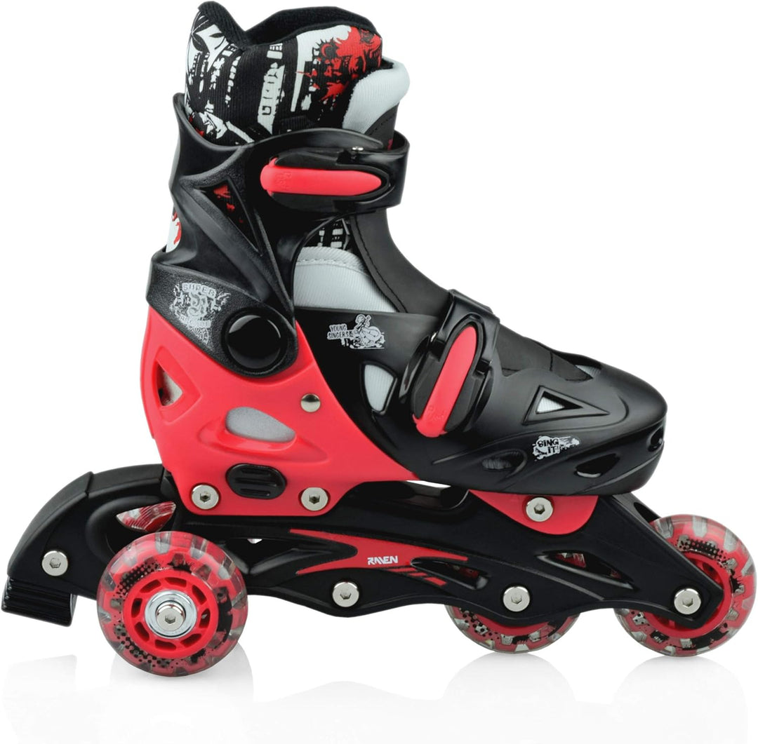 RAVEN 4in1 Inline Skates Triskates Rollschuhe Schlittschuhe Inliner für Kinder Mädchen Jungen verste