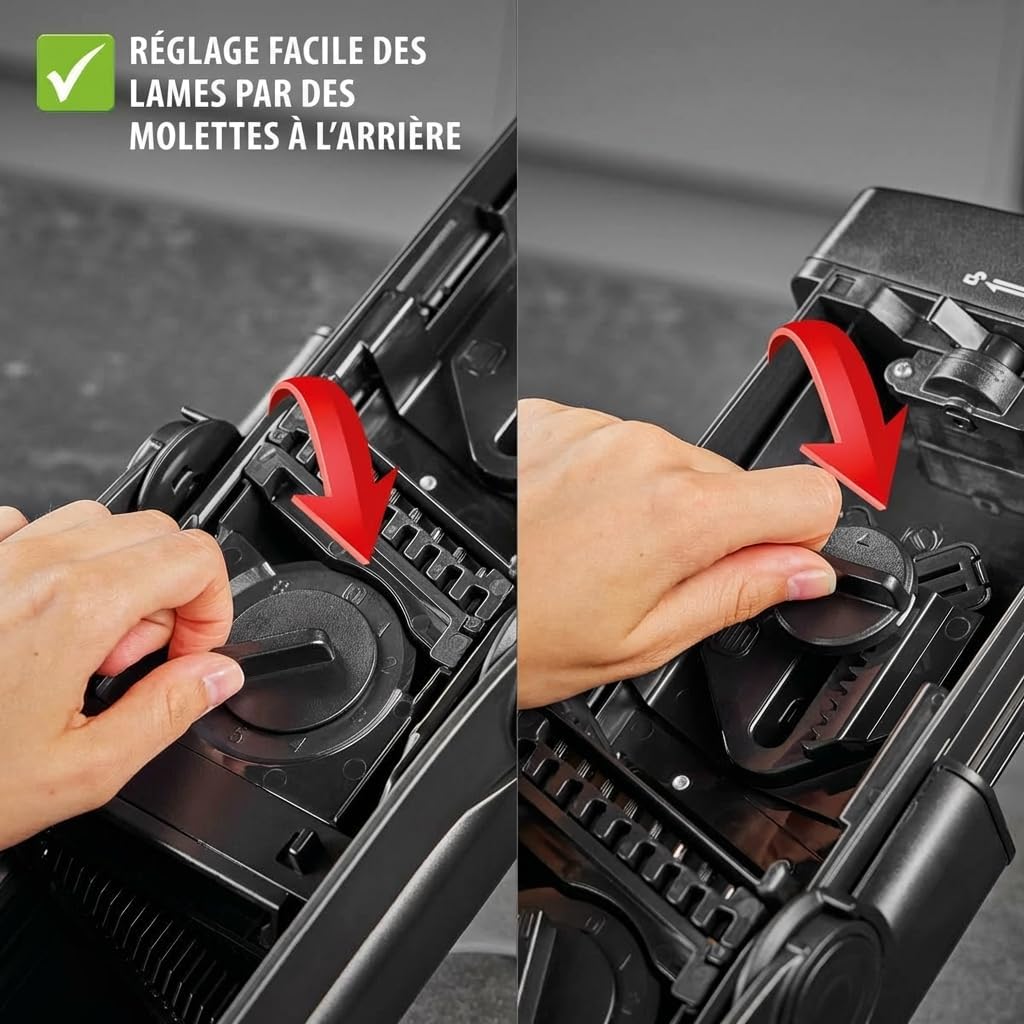 GEFU All-in-One Gemüsehobel | Für Süsskartoffeln, Gemüse & Obst bis Ø 8 cm | Mit Auffangbehälter, ve
