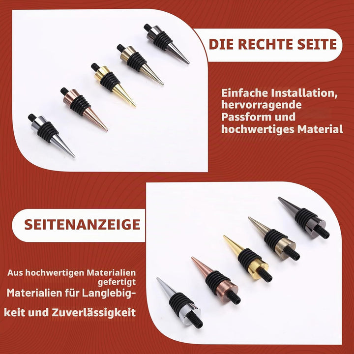 20 Stück Weinverschluss, Weinflaschenverschluss mit Gewindepfosten, Wiederverwendbare Flaschenkorken