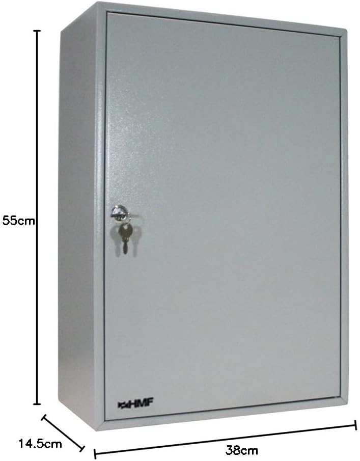 HMF 135300-07 Schlüsselschrank Schlüsselkasten, 300 Haken, 55,0 x 38,0 x 20,5 cm, 14,5 kg, lichtgrau