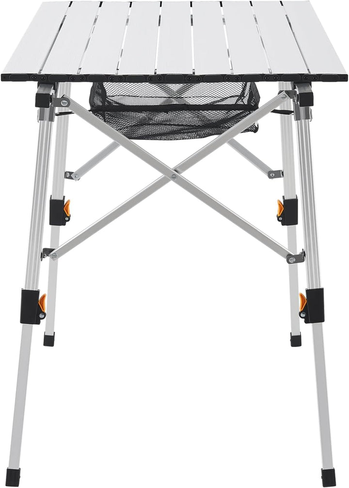 Juskys Campingtisch Picco - Aluminium Tisch 90 x 52 cm leicht, klappbar, höhenverstellbar - Camping,