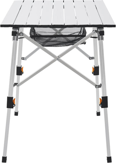 Juskys Campingtisch Picco - Aluminium Tisch 90 x 52 cm leicht, klappbar, höhenverstellbar - Camping,