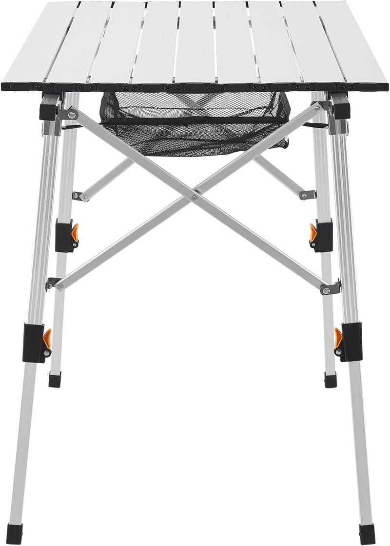 Juskys Campingtisch Picco - Aluminium Tisch 90 x 52 cm leicht, klappbar, höhenverstellbar - Camping,