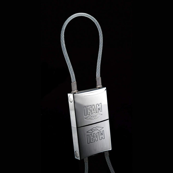 IFAM| Edelstahl Kabelvorhängeschloss| Durchmesser 6mm| Messing| Edelstahl| Hohe Sicherheit und Wette