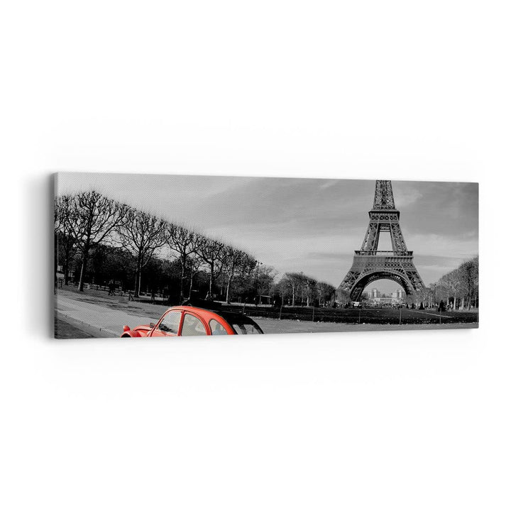 Panorama Bilder auf Leinwand Auto Eiffle Kultur Architektur Leinwandbild 90x30cm Wandbilder Dekorati