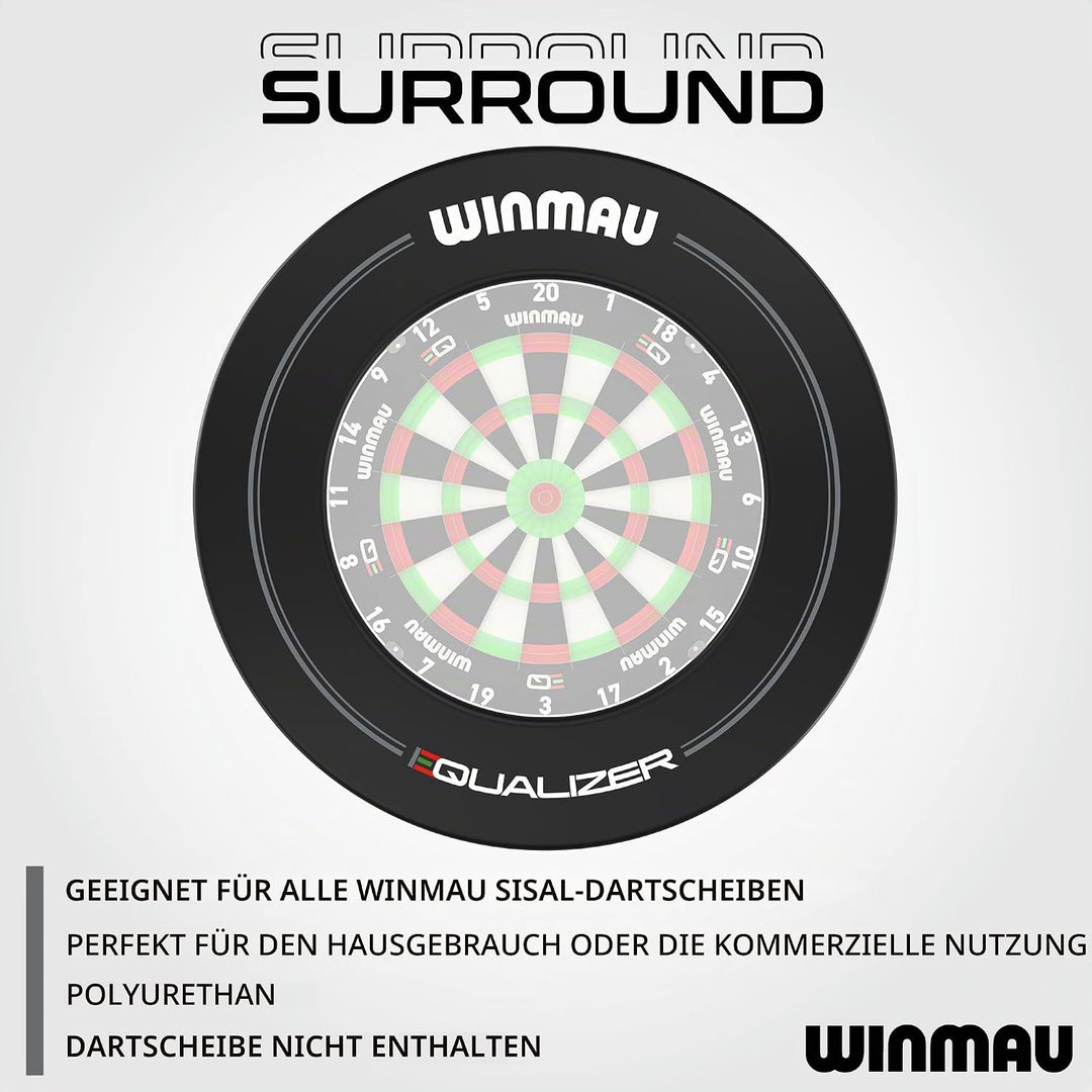 WINMAU Dartboard Surround Ring Xtreme/Outshot/MvG - extra starker Schutzring & Wandprotektor für Dar