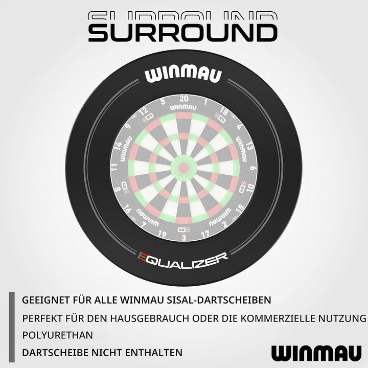 WINMAU Dartboard Surround Ring Xtreme/Outshot/MvG - extra starker Schutzring & Wandprotektor für Dar
