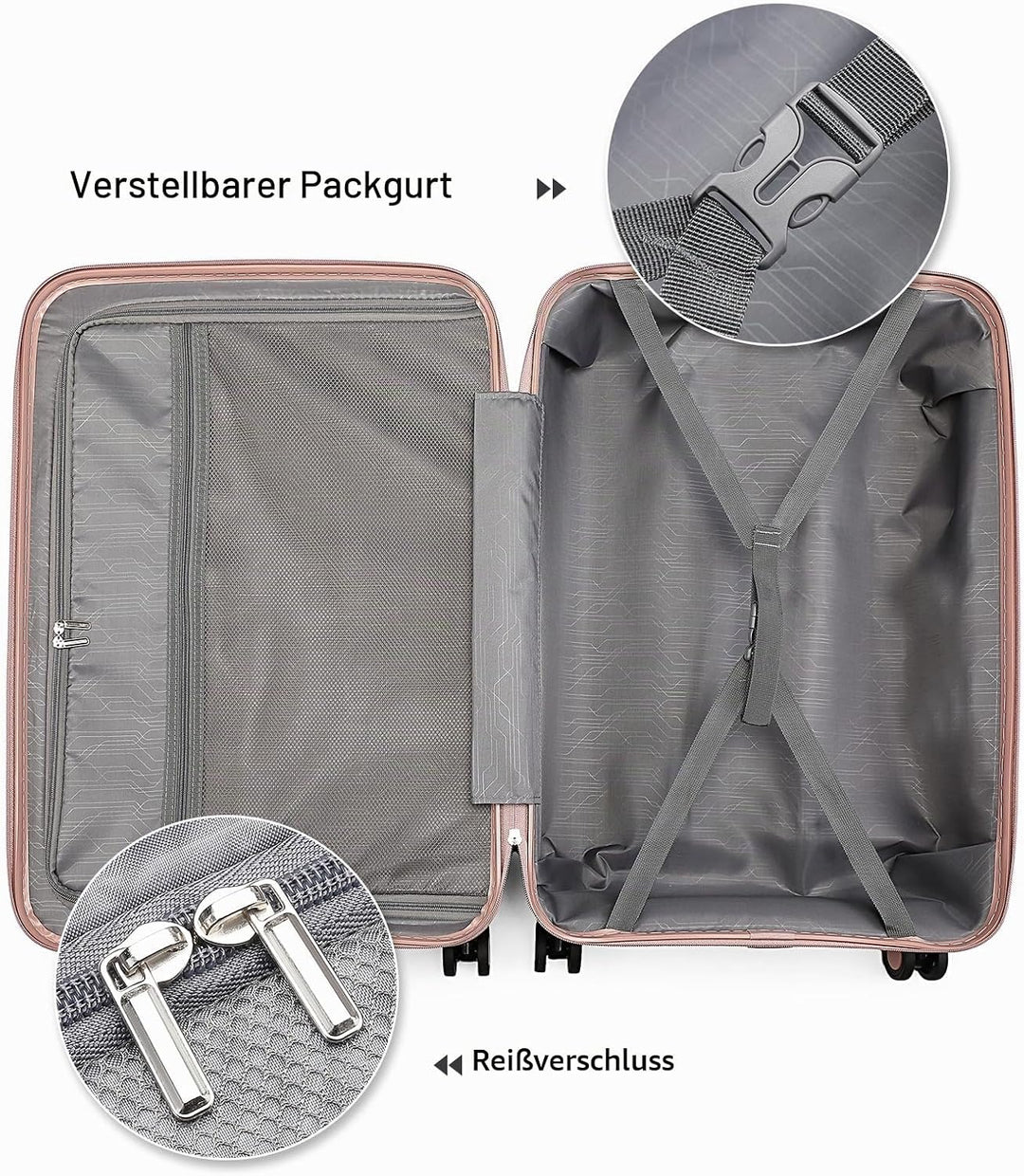 British Traveller Koffer Trolleys Hartschalenkoffer 55 * 40.5 * 22.5cm Handgepäck Koffer 100% PP Rei