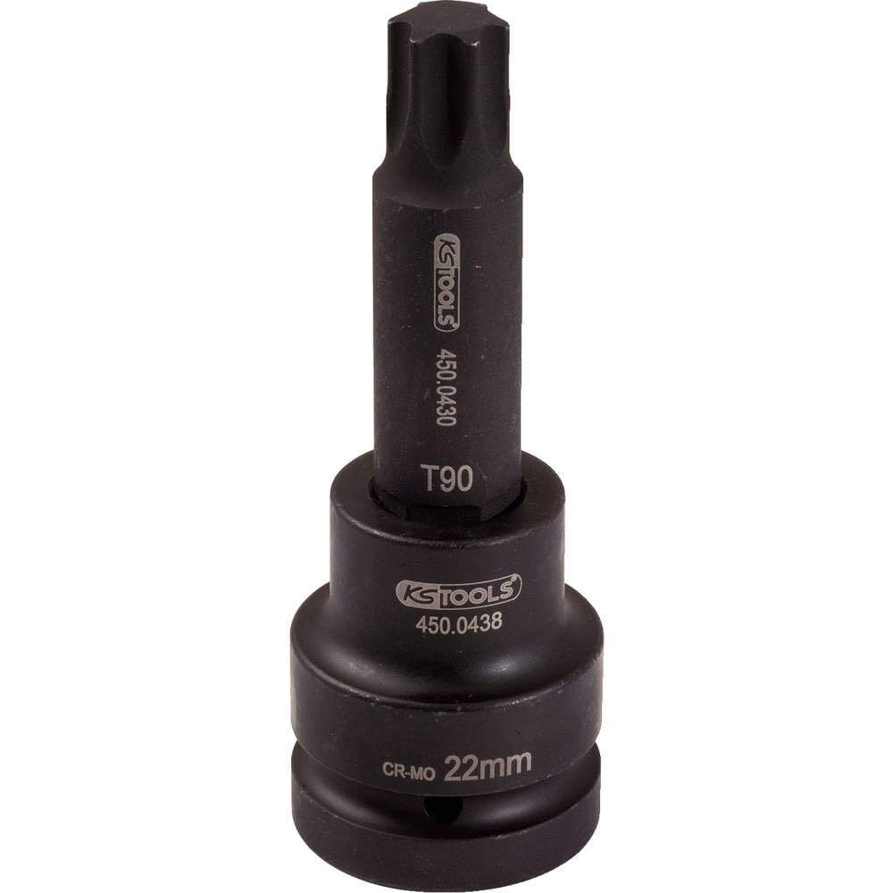 KS Tools 450.0473 1" Kraft-Bit-Stecknuss TX, lang, T80, T80