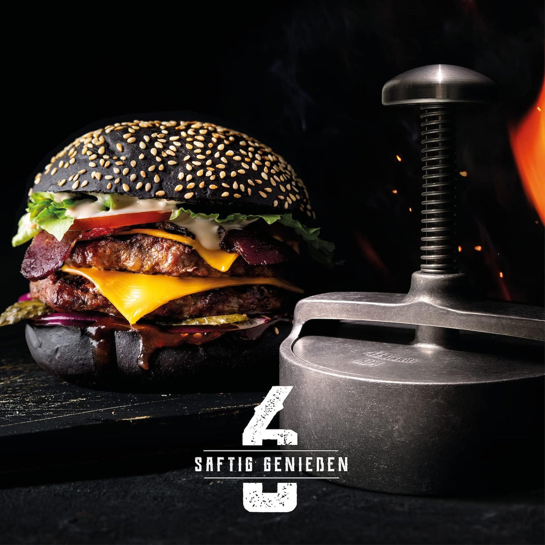 professional XL Burger Press | non-stick coating | 4.9 Inch Hamburger Patty Maker | for perfect Patt