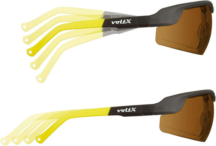 voltX 3 x GT ADJUSTABLE Bifokale Lesen Schutzbrille (KLAR, GELB, BRAUN +2.5 Dioptrie) CE EN166F, Ant